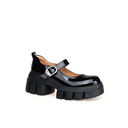 豪麟名鞋奥莱迪嘉女鞋玛丽珍鞋牛移膜革DJHJA51WS002黑色  原价1660元 商品图0