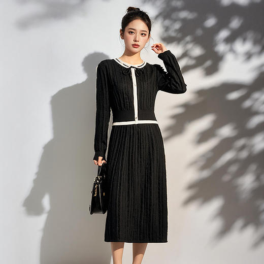 奢姿2025年春季新款大码女装针织拼接套装胖妹妹温柔休闲风两件套9843991778 商品图0