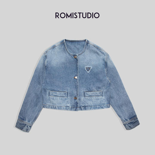 ROMI STUDIO【高品质】百搭美式休闲复古牛仔蓝外套 N3550 商品图4