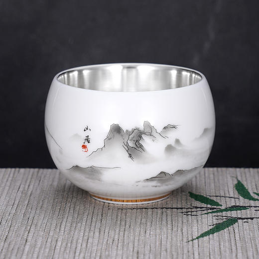 子佩集S999银【山居岁月】茶具【JLT017】纯银茶杯摆件2412 商品图1
