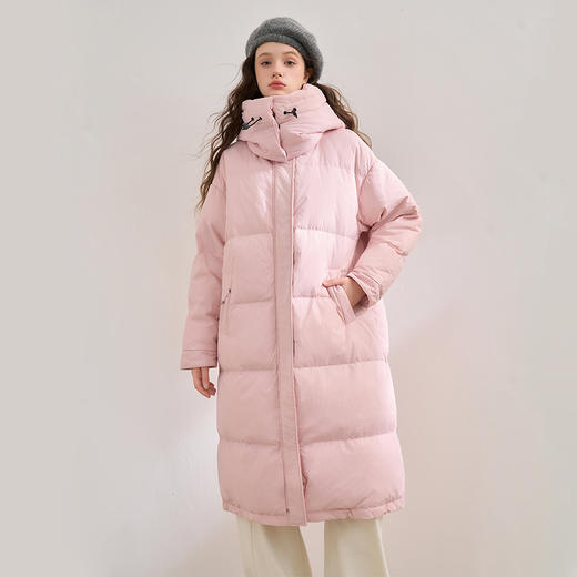 85%鸭绒长款羽绒服女冬季高级感加厚韩系面包服过膝保暖外套V0032997 商品图3