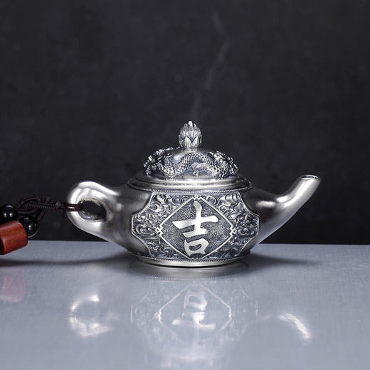 子佩集S999银【双龙壶】手把件【DZ1030】纯银2412 商品图4