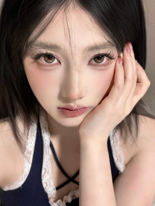 allecon半年抛 玉米豆乳 棕/芝麻豆乳 灰 14.5mm 美瞳两片装 有同款日抛月抛 商品图5