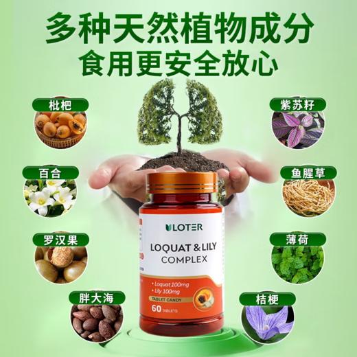 优乐驰枇杷百合复合片60片 美国原装进口 60片/瓶 商品图3