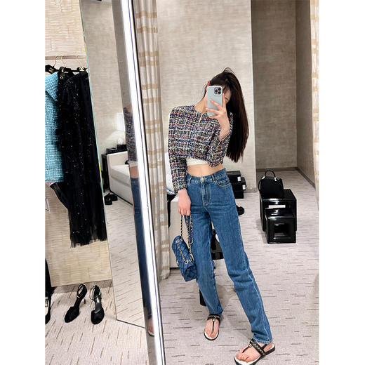 ROMI STUDIO-B【高品质】四季刚需高腰直筒休闲蓝色复古牛仔裤N2750 商品图1