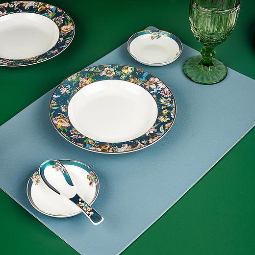 唐惠餐具整套20头家用欧式碗碟盘套装唐山骨瓷餐具送长辈礼物绿野仙踪 绿野仙踪20头 商品图3