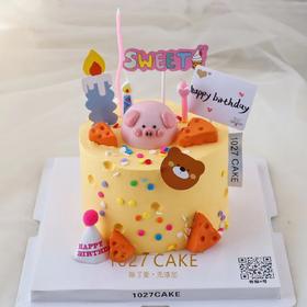 1027CAKE |  奶酪装饰 猪猪 立体蛋糕