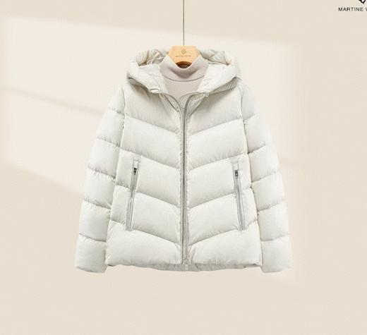 Martine Wester  女进口15D超细超高密度羽绒面料明拉链连帽鹅绒服11383856 商品图2