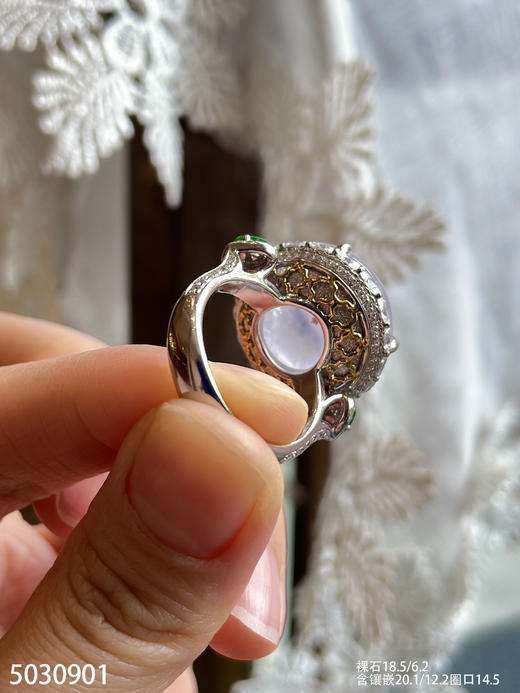 5030901，粉紫平安扣戒指。具体价格微信咨询 商品图5