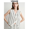 VIMAGE纬漫纪时尚通勤收腰V领显瘦马甲无袖上衣2025春季新款V2303913 商品缩略图3