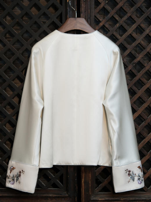 下架|盛唐牡丹|缠枝牡丹手绣真丝外套 商品图6