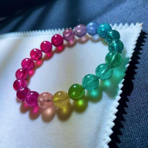 9mm-10mm单圈彩虹碧玺手串 商品图2
