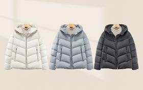 Martine Wester  女进口15D超细超高密度羽绒面料明拉链连帽鹅绒服11383856