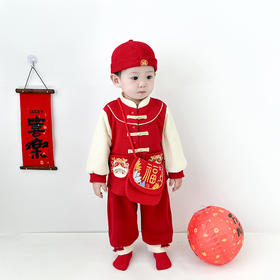 雀说 新年拜年包包儿童婴儿红色新年压岁钱包喜庆国风斜挎包宝宝零钱包5ZF-10509