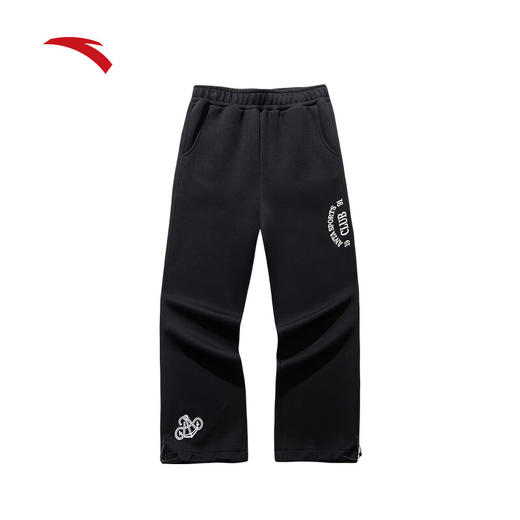 安踏（ANTA）针织复古运动长裤 女子冬季新款印花宽松休闲直筒裤卫裤162518302 商品图6