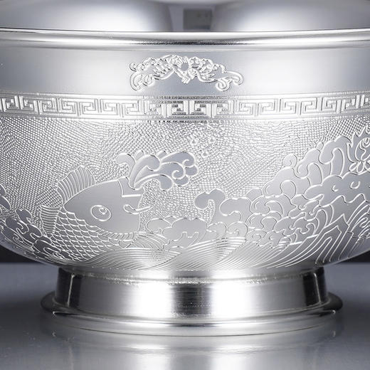 子佩集S999银【福鱼临门】碗摆件【FS022】纯银餐具2412 商品图7