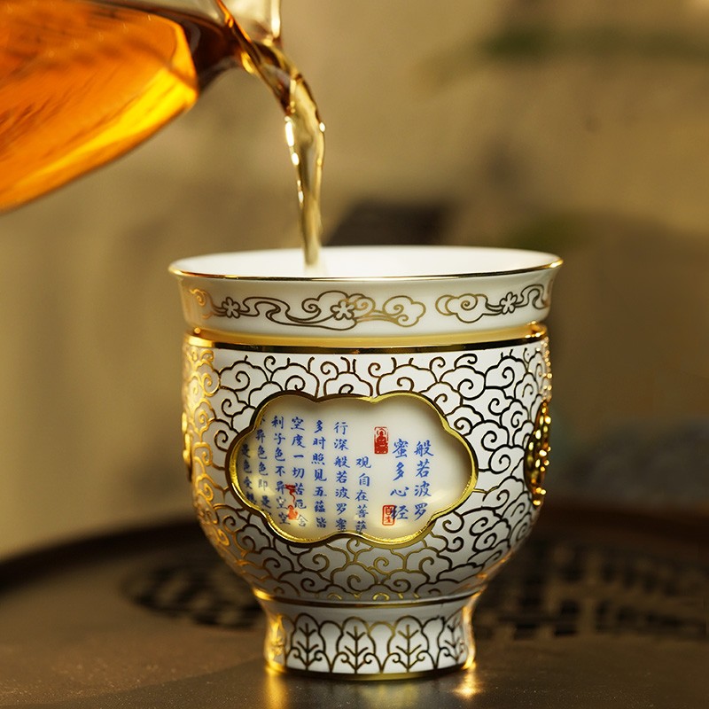 【彼达思】景泰蓝同心同梦心经转心杯100ml