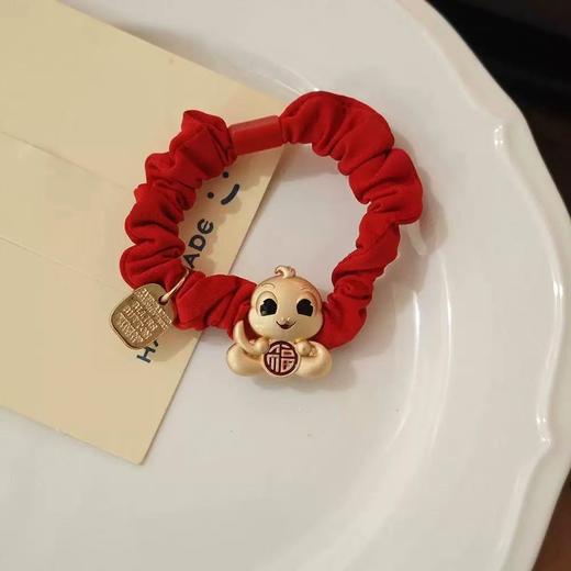 雀说 2025蛇年红色头绳本命年礼物发圈女童扎头发橡皮筋高弹力发绳5ZF-10503 商品图7