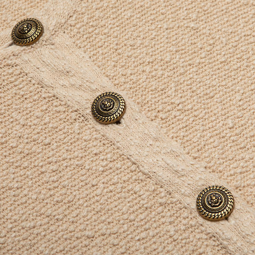 ROMI STUDIO“法式精致”圆领单排扣针织短袖香风开衫 M3751 商品图2