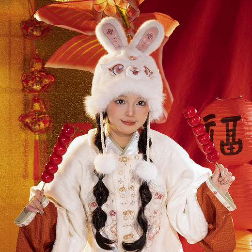 【鸿运当头❗️新年毛绒醒狮帽】春节就要戴新帽，马年秋冬女保暖帽子红色可爱虎头帽卡通龙头雷锋帽年货围巾 商品图9