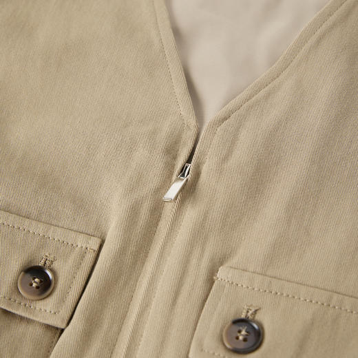 ROMI STUDIO高定系列美拉德色系自由之光100棉休闲马夹T3526 商品图3