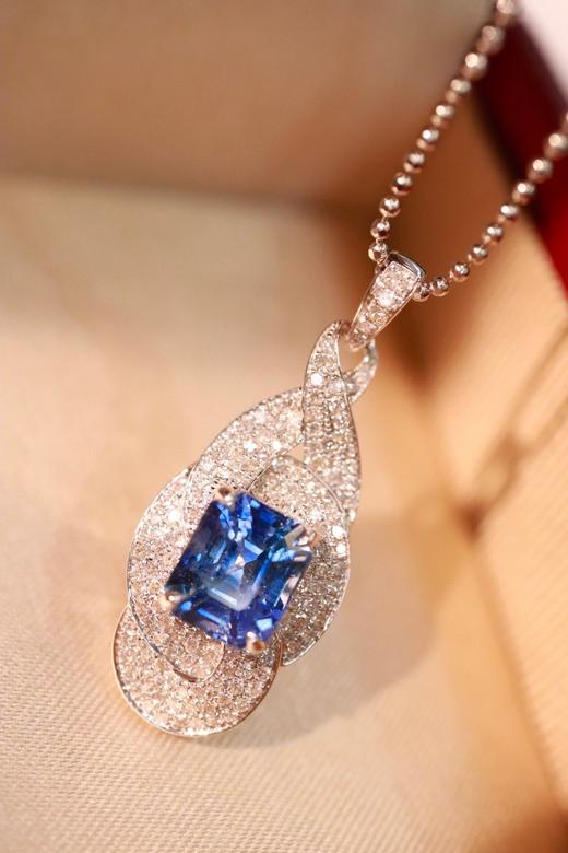 2.13ct刻面蓝宝石吊坠 商品图3