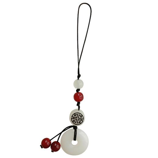 新中式古风国风仿玉平安扣菩提琉璃珠手机挂饰挂件饰品个性钥匙扣 商品图4