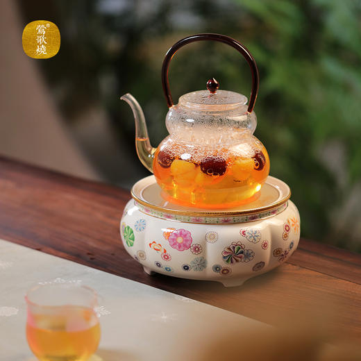 【莺歌烧旗舰店】珐琅彩团花纹 商品图2