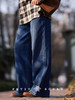 PETIT SCHAN小闪 CLO#703 Jelly jeans 果冻牛仔 黑科技四面弹棉莱卡混纺直筒牛仔裤 商品缩略图0