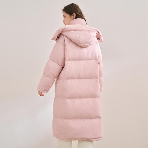 85%鸭绒长款羽绒服女冬季高级感加厚韩系面包服过膝保暖外套V0032997 商品图4