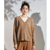 奢姿2025年春季新款大码女装复古慵懒风上衣胖妹妹V领毛衣外套9844355945 商品缩略图3