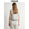 VIMAGE纬漫纪时尚通勤收腰V领显瘦马甲无袖上衣2025春季新款V2303913 商品缩略图4