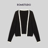 ROMI STUDIO-B 简约百搭气质黑杏撞色吊带加针织开衫两件套 M3690 商品缩略图1