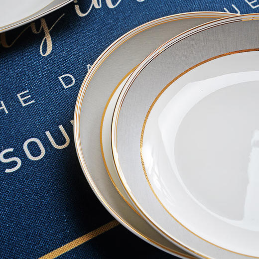 唐惠餐具整套33头唐山骨瓷碗盘餐具套装乔迁搬家结婚礼物皮箱沙漠骆驼 商品图6