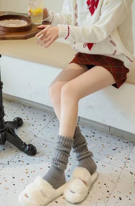 董洁杨幂同款保袜时髦美式复古堆堆袜套 商品图4