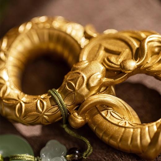 朱炳仁铜 富贵无极手把件招财蛇生肖随手盘玩礼物 商品图2