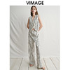 VIMAGE纬漫纪时尚通勤收腰V领显瘦马甲无袖上衣2025春季新款V2303913 商品缩略图1