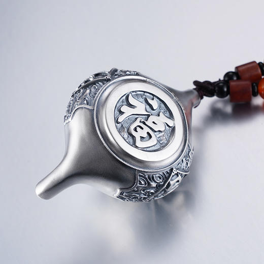 子佩集S999银【双龙壶】手把件【DZ1030】纯银2412 商品图3