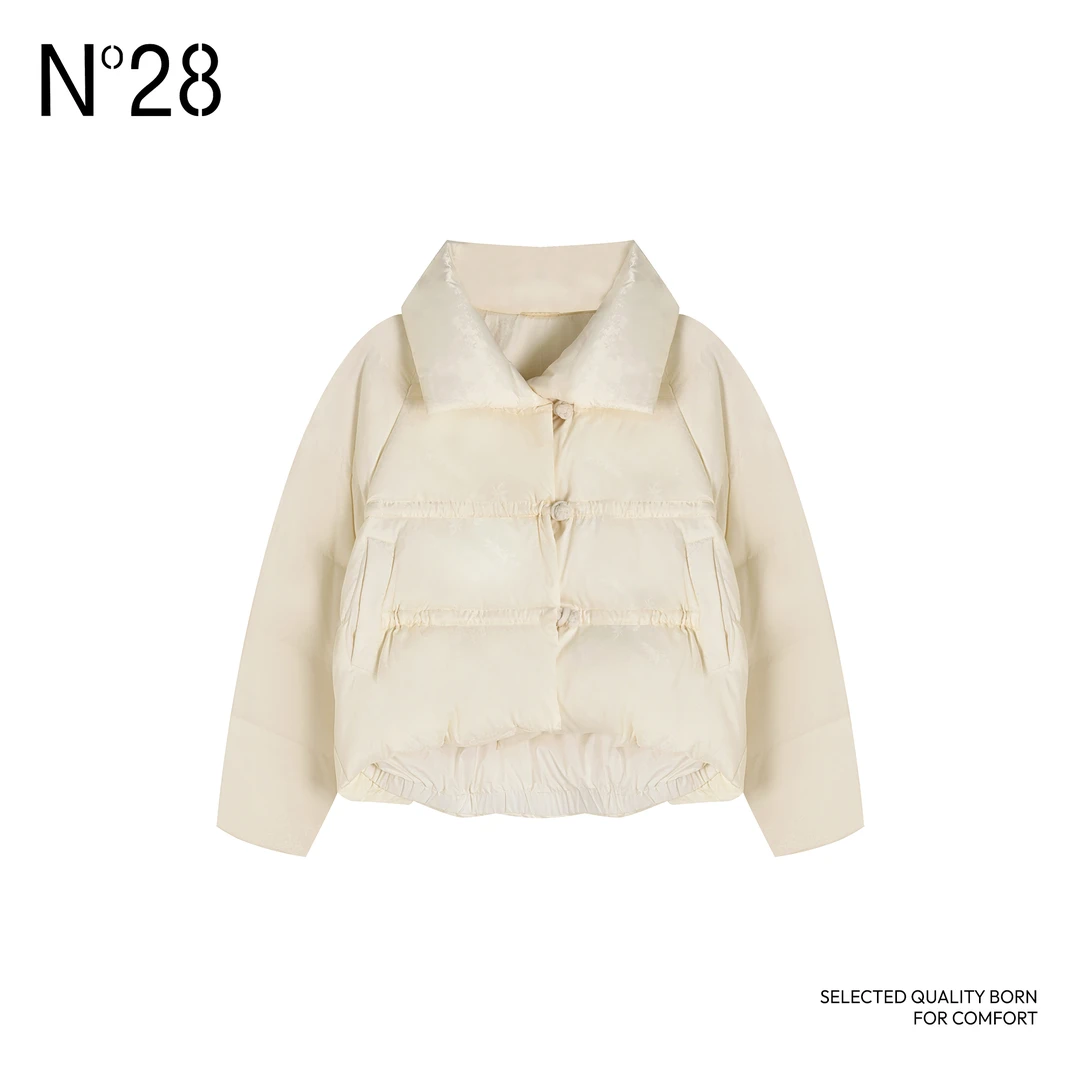 【破价】N°28 秋冬保暖防风白鹅绒服翻领设计感羽绒服外套 8A51Y073