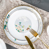 唐惠唐山骨瓷餐具套装釉上彩中式碗盘餐具乔迁皮盒包装 如花似月50头 商品缩略图1