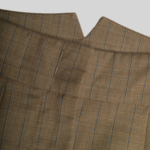 ROMI STUDIO“内外兼备”复古高腰可调节倒褶深卡其休闲西裤K3215 商品图2