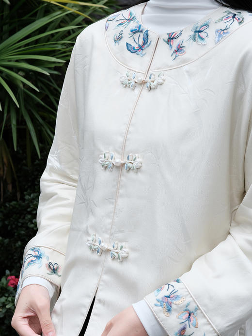 盛唐牡丹|百蝶手绣对襟外套 商品图1