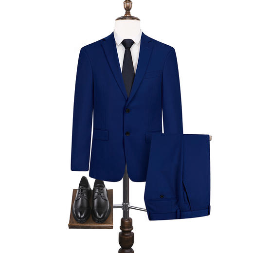 【婚礼季/含羊毛】柒牌西服套装男士2025秋冬新款商务休闲平驳领西装正装	127C70640 商品图4