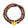 【经典】暖阳天然蜜蜡转运珠沉香木双圈手串6mm  南红绿松石天然蜜蜡手链带证书 商品缩略图4
