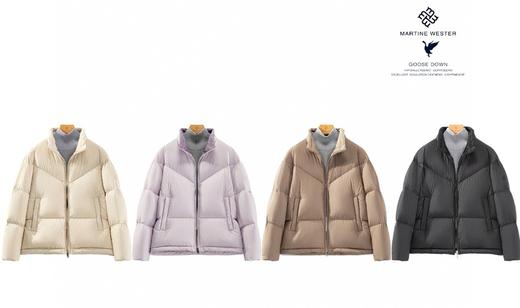 Martine Wester 女式密可柔超高密度无胆防绒羽绒面料立领鹅绒服11383828 商品图0