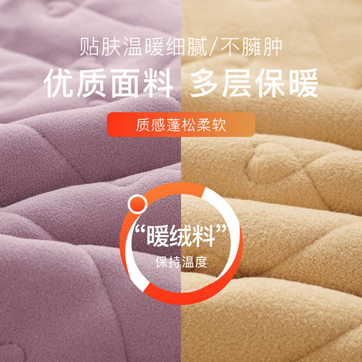 【加绒加厚】秋冬中老年妈妈装圆领套头保暖上衣女时尚洋气可外穿6610女士绗缝套头上衣 商品图3