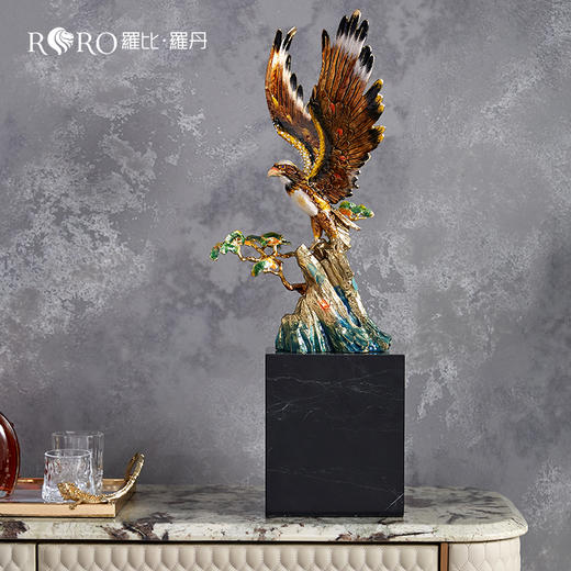 【彼达思】罗比罗丹 大展宏图 珐琅彩摆件 商品图2