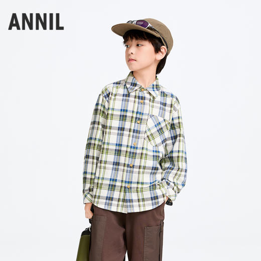 男童翻领长袖上衣春季新款安奈儿童装实体店同款AB511508 商品图0