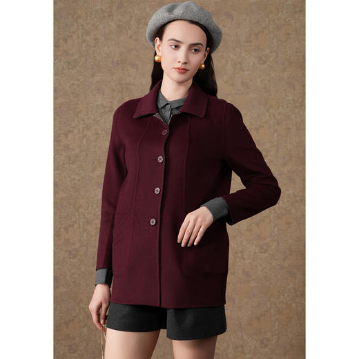 乔万尼新品绵羊毛大衣H版型短款双面尼EI4B592 商品图3