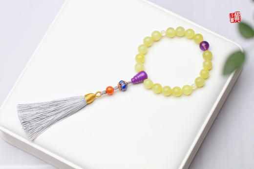 和田玉黄玉十八子手串 商品图0